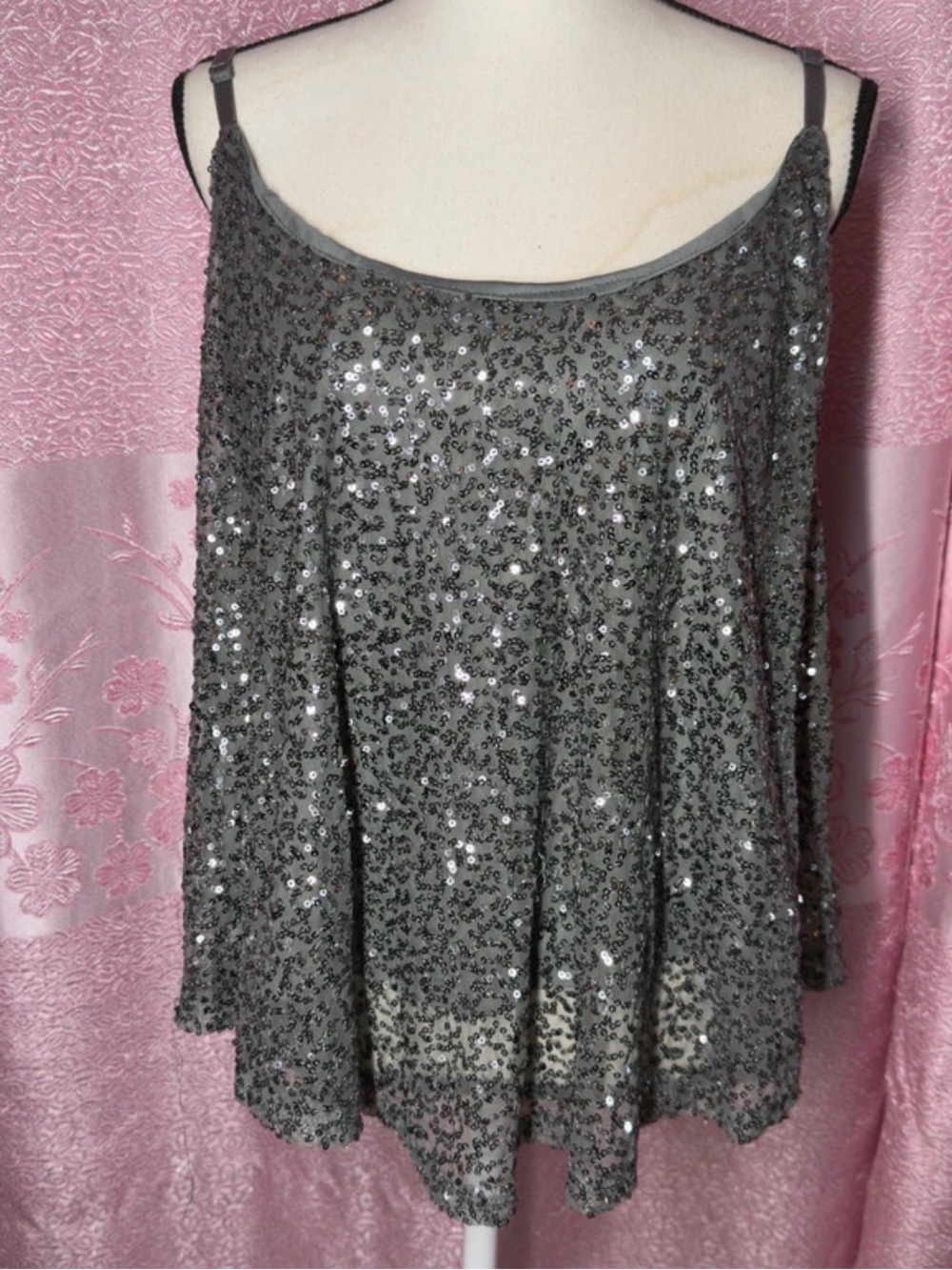 Vintage DEB Sequin Scoop Neck Cami Top - Plus Size 2X